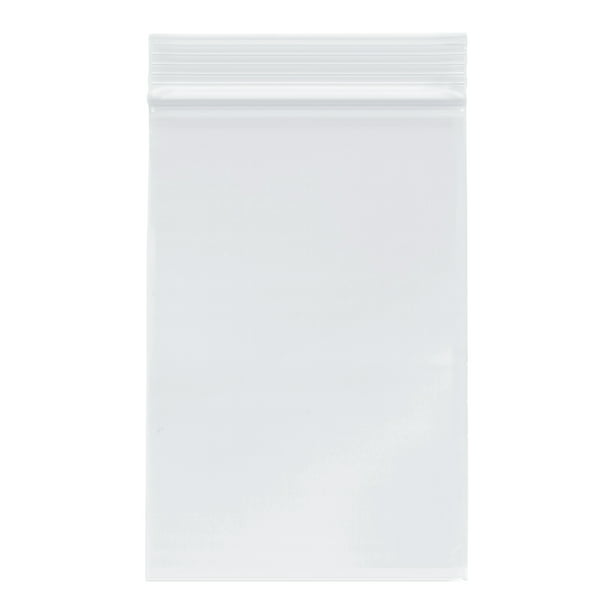Clear Plastic Reclosab Zipper Bag 2.4 Mil_4" x 6"_100 x 150mm Poly Storage Pouch